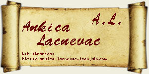 Ankica Lačnevac vizit kartica